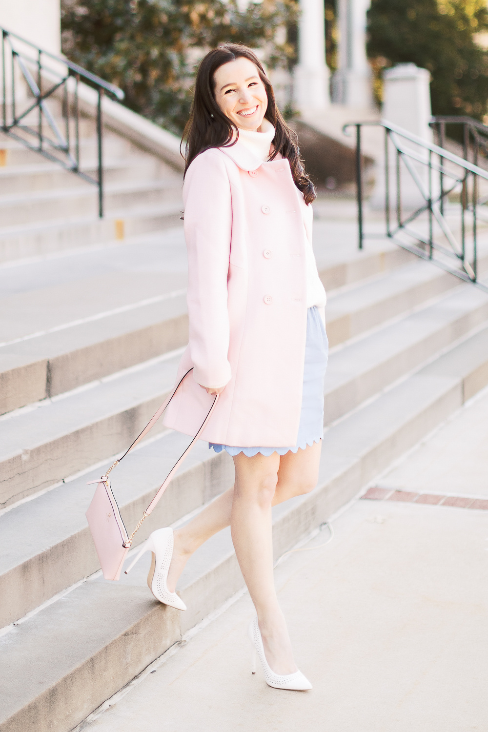 Preppy Spring Outfits: My Top J.Crew Factory Spring Style Picks by Stephanie Ziajka from the popular affordable fashion blog Diary of a Debutante, J.Crew Factory Scalloped Sidewalk Skirt, J.Crew Factory Scalloped Cami Tops, cute spring outfits for women, cute spring outfits