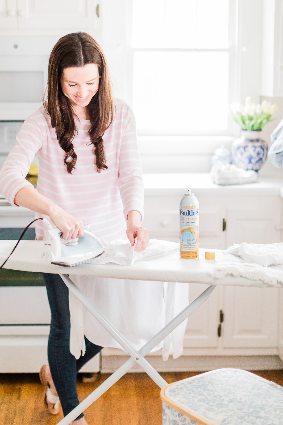 how to use starch spray, how to use spray starch ironing, how to iron with starch spray, how does spray starch work, Niagara Faultless Premium Starch spray uses, How to Use Starch Spray + 5 Must-Know Budget-Friendly Clothing Hacks by affordable fashion blogger Stephanie Ziajka from Diary of a Debutante