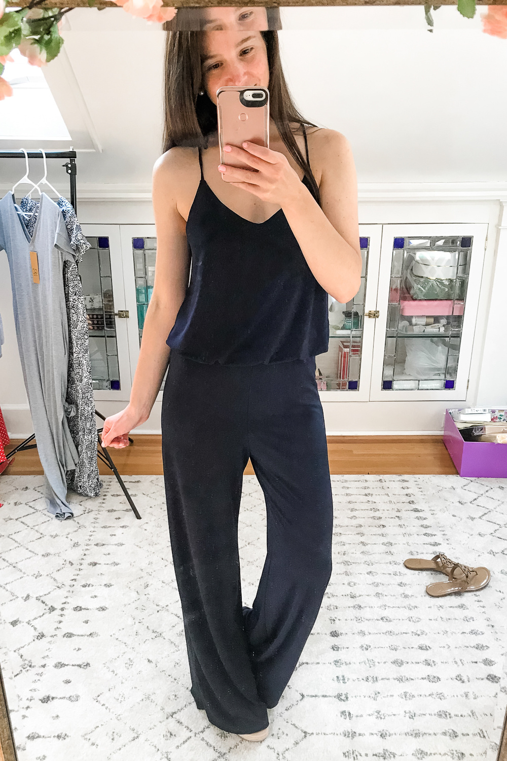 Navy Urban K Racer Back Jumpsuit on Amazon, Amazon Summer Try-On Haul and Style Picks by popular affordable fashion blogger Stephanie Ziajka from Diary of a Debutante