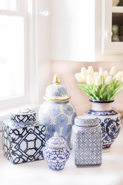 Amazon Home Decor Finds: Blue And White Ginger Jars Under $100