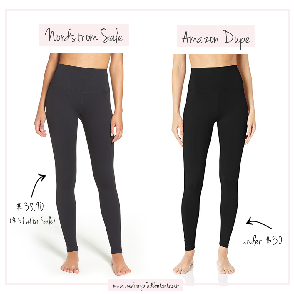 Nordstrom Zella Live In High Waist Leggings dupes on Amazon, Nordstrom Anniversary Sale Dupes on Amazon: The Ultimate 2019 List by popular affordable fashion blogger Stephanie Ziajka from Diary of a Debutante