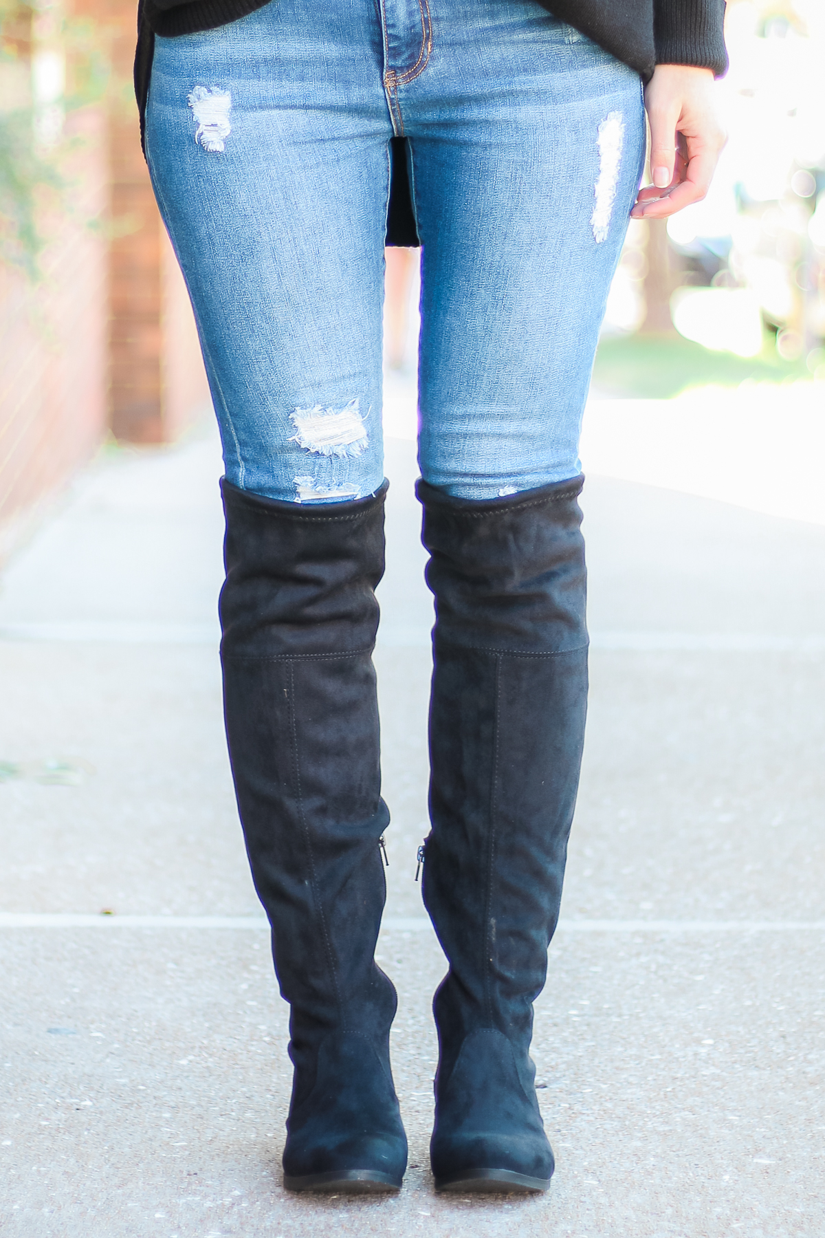 Time and Tru black over the knee boots