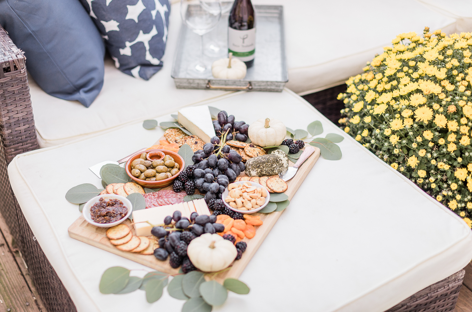 Fall cheese board created by blogger Stephanie Ziajka on Diary of a Debutante