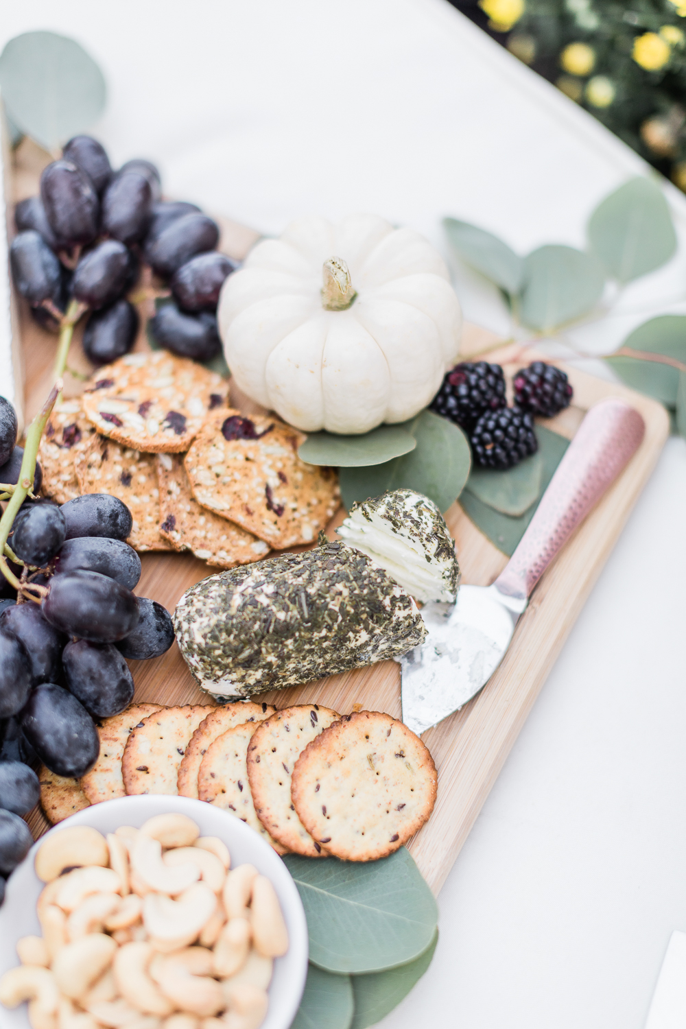 Fall charcuterie and cheese board created by blogger Stephanie Ziajka on Diary of a Debutante