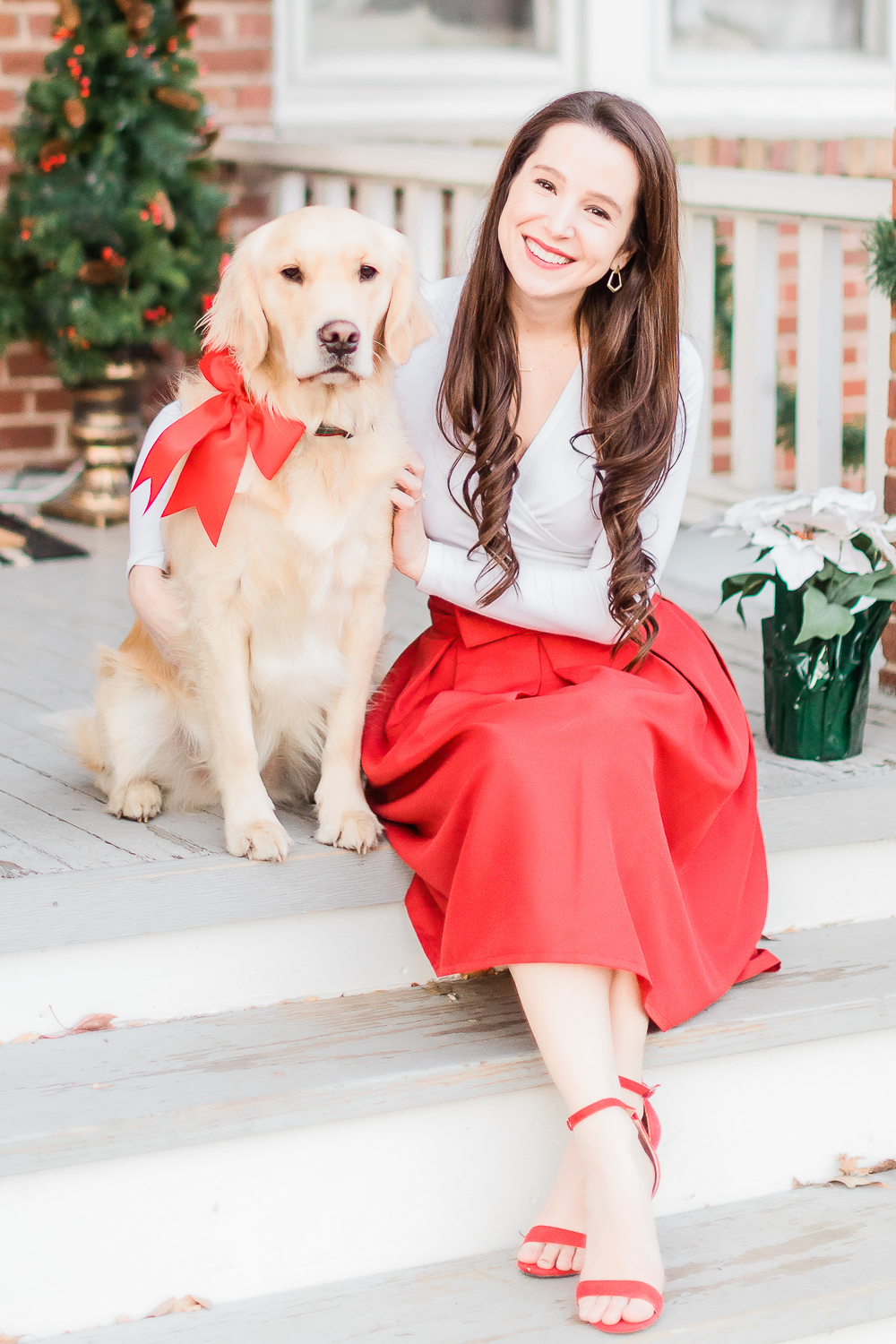 Best of December 2019, Things I Loved in December, cute holiday golden retriever, cute Christmas puppy, Christmas golden retriever, popular affordable fashion blogger Stephanie Ziajka, popular affordable fashion blog Diary of a Debutante