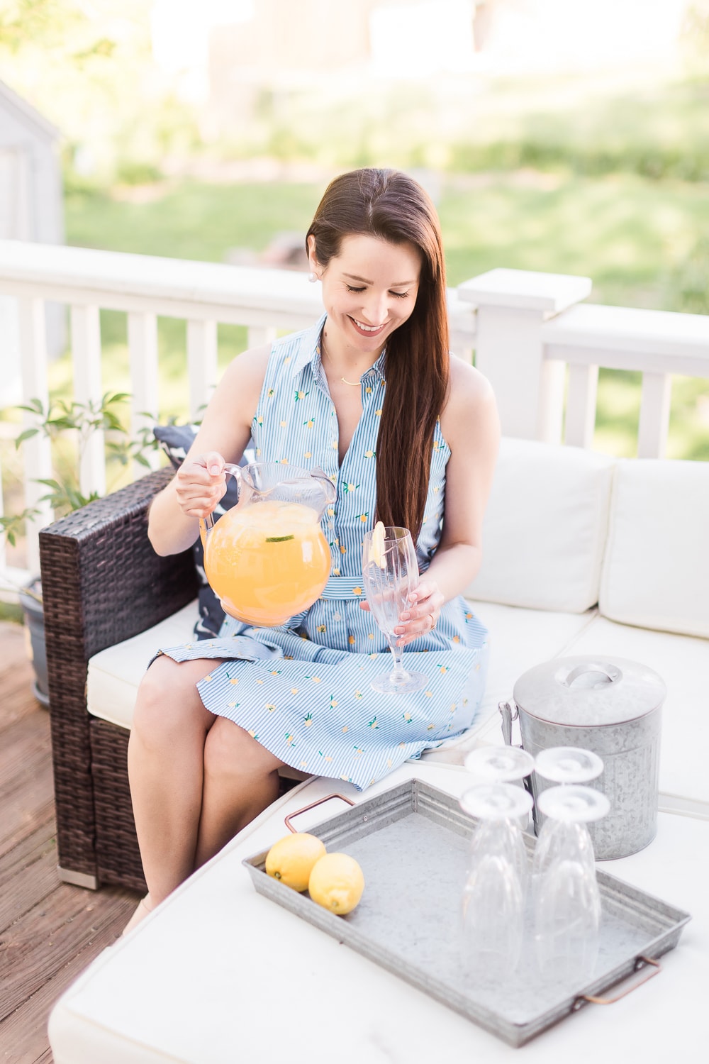Blogger Stephanie Ziajka shares a refreshing sparkling citrus punch recipe on Diary of a Debutante