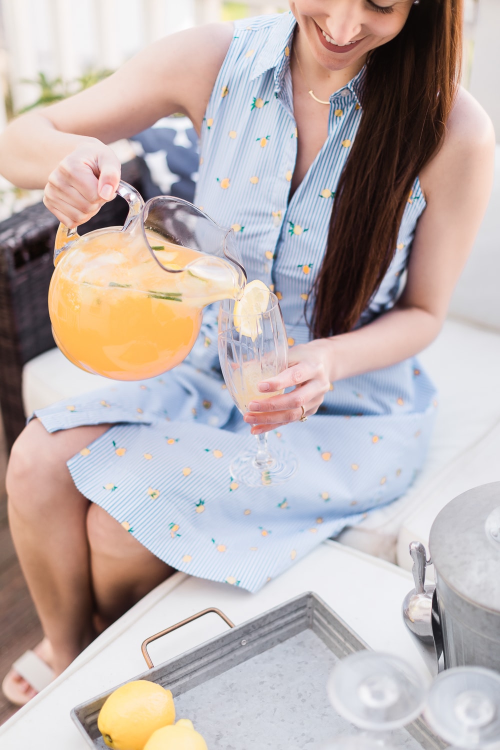 Sparkling punch recipe for spring by blogger Stephanie Ziajka on Diary of a Debutante