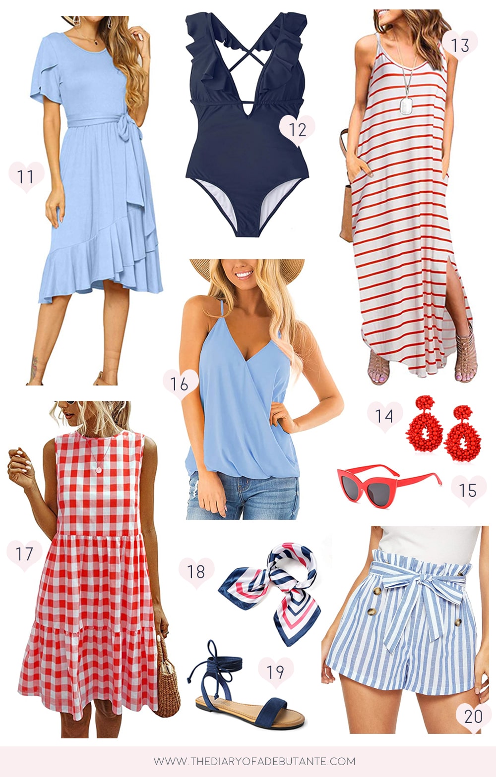 Affordable fashion blogger Stephanie Ziajka shares her favorite affordable 4th of July Amazon fashion finds on Diary of a Debutante