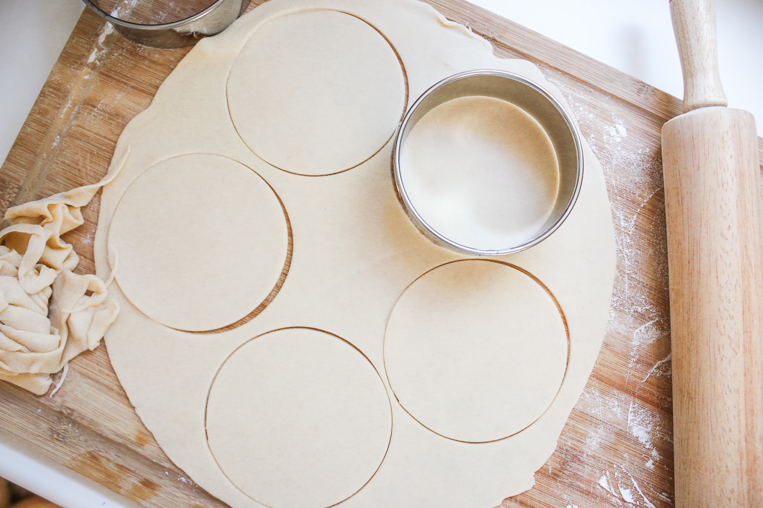 Step one of how to make mini pie shells by blogger Stephanie Ziajka on Diary of a Debutante