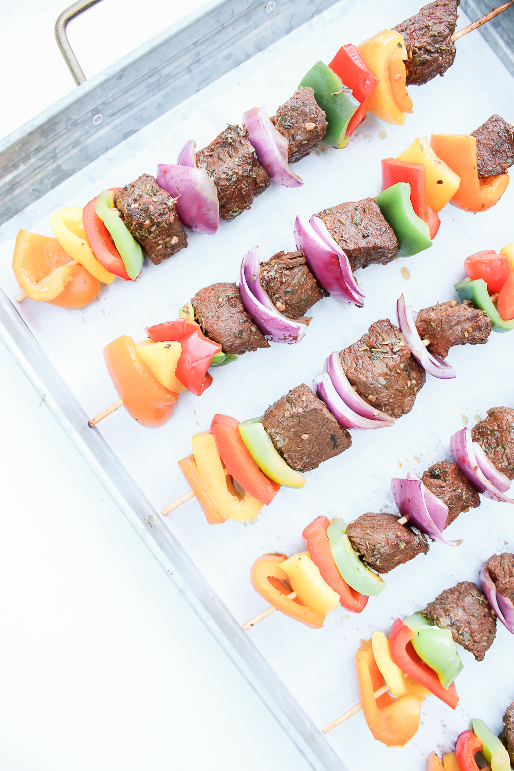Baked shish kabob recipe adapted from The Food Network by blogger Stephanie Ziajka on Diary of a Debutante