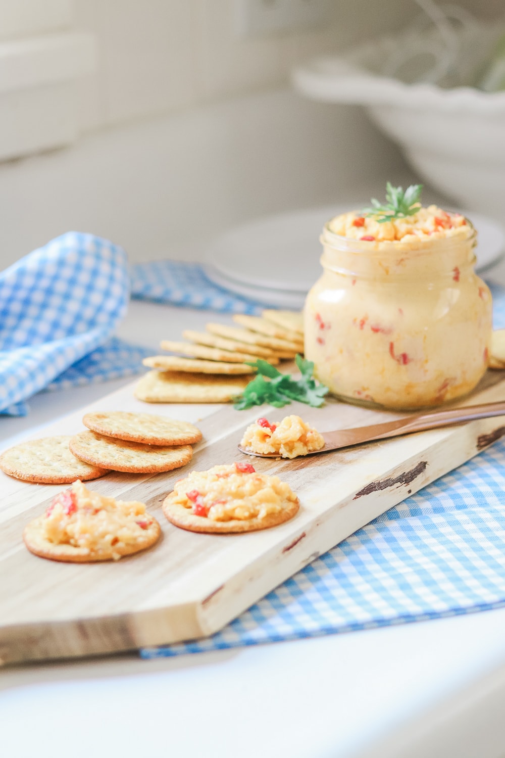 The best pimento cheese dip recipe, which can be served cold or baked, from southern lifestyle blogger Stephanie Ziajka on Diary of a Debutante
