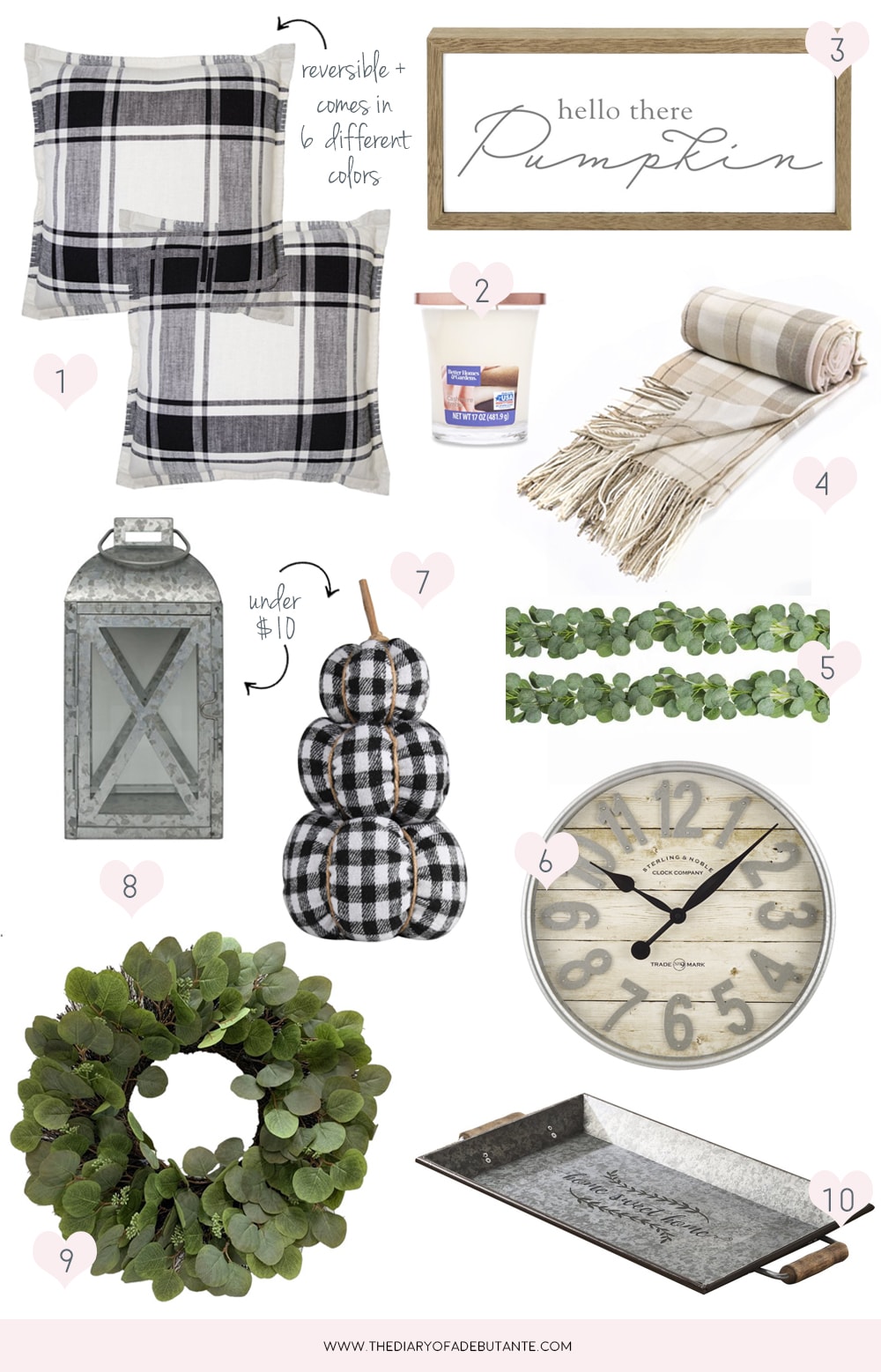 Walmart fall decor finds curated by blogger Stephanie Ziajka on Diary of a Debutante
