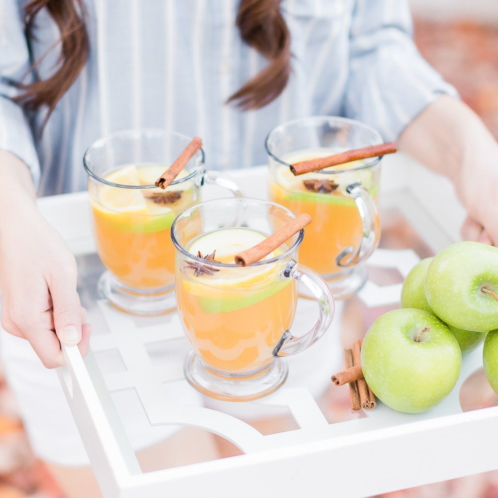 Apple Cider Hot Toddy recipe adapted by blogger Stephanie Ziajka on Diary of a Debutante