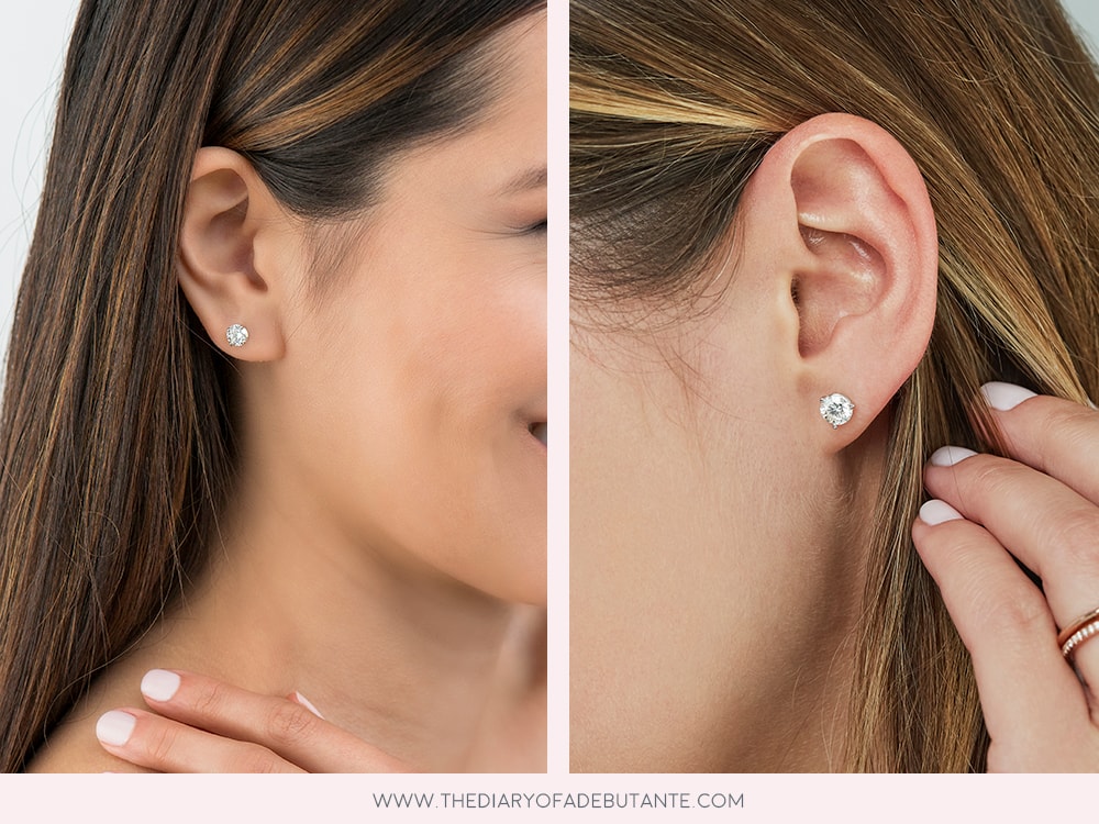 Blogger Stephanie Ziajka shares the importance of carat weight when buying diamond stud earrings on Diary of a Debutante
