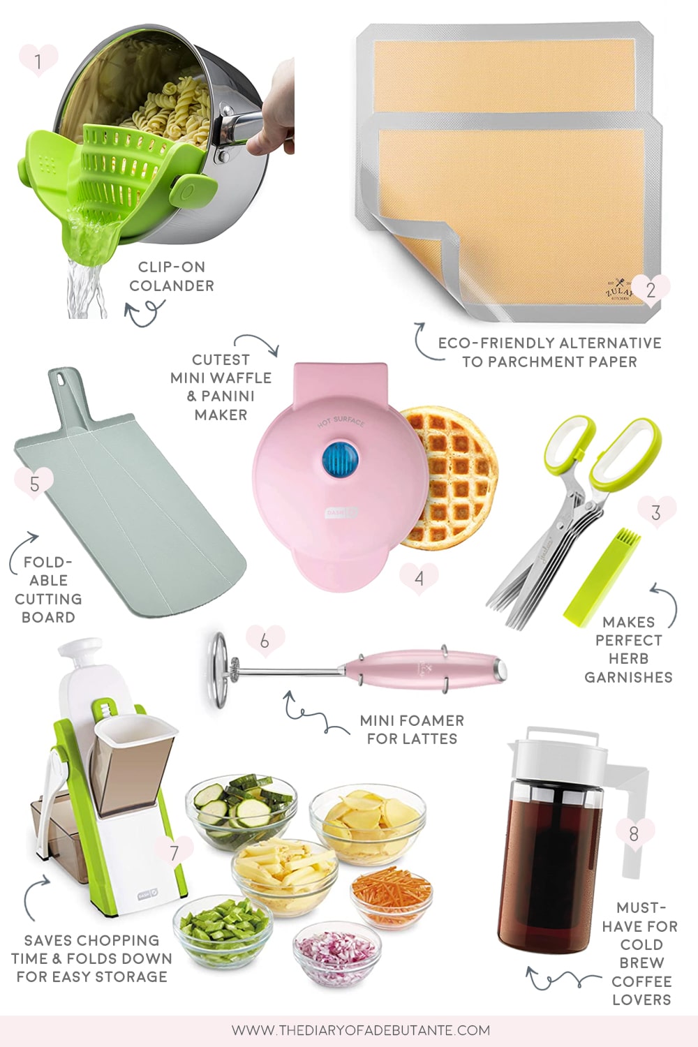 8 of the best kitchen gadgets on Amazon curated by blogger Stephanie Ziajka on Diary of a Debutante