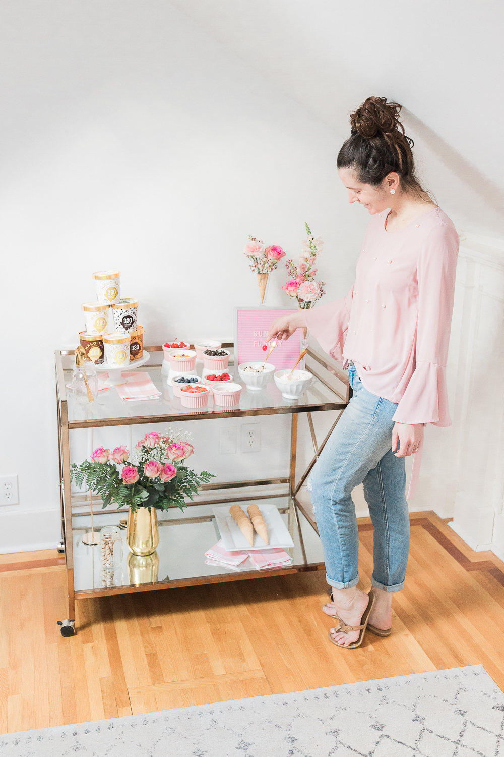Blogger Stephanie Ziajka creates her own DIY ice cream bar on Diary of a Debutante