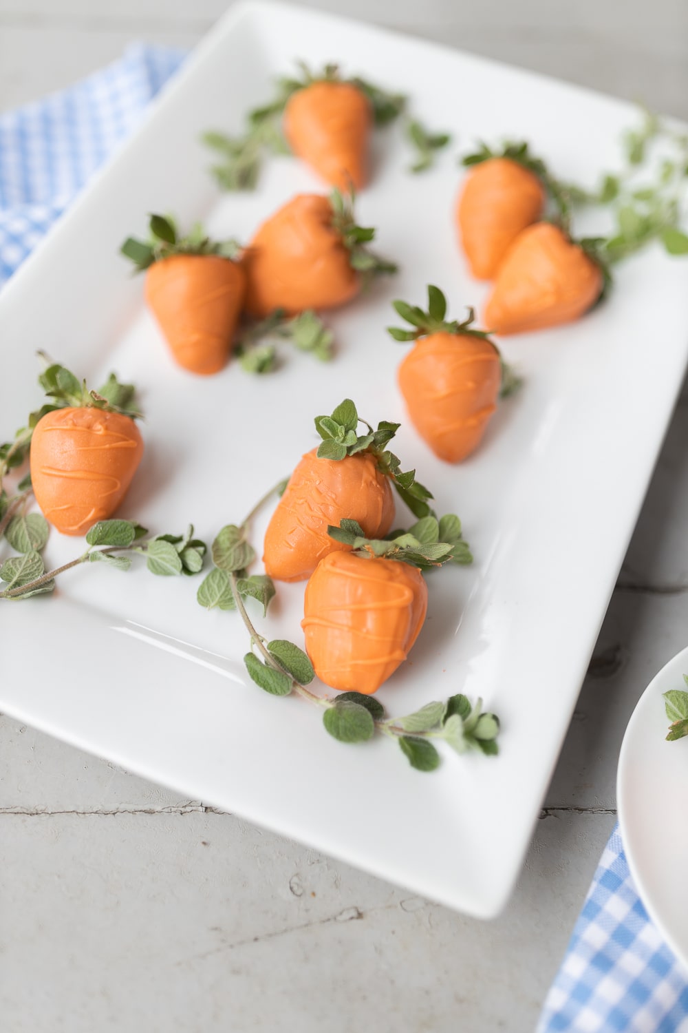 Chocolate covered strawberry carrots made by blogger Stephanie Ziajka on Diary of a Debutante