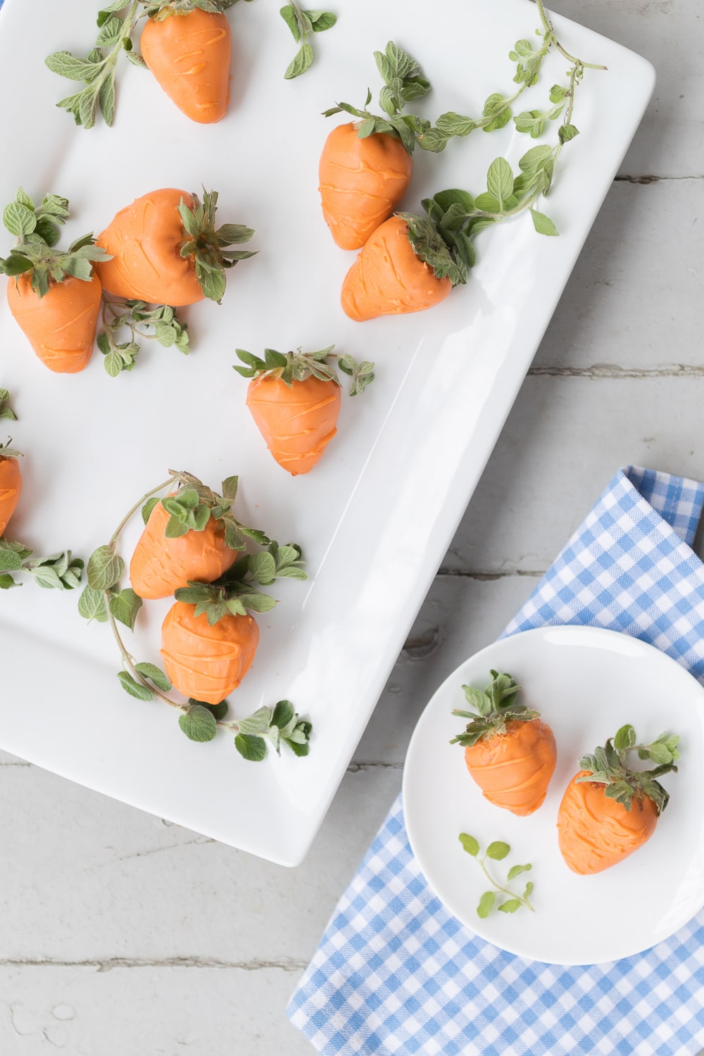 Blogger Stephanie Ziajka shows how to make chocolate covered strawberries like carrots on Diary of a Debutante