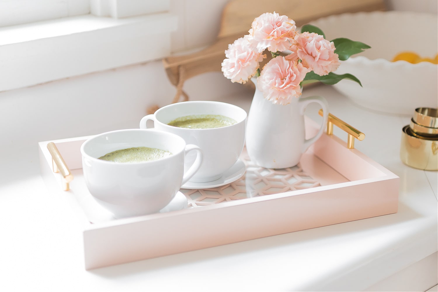 Blogger Stephanie Ziajka shows how to make a matcha latte at home on Diary of a Debutante