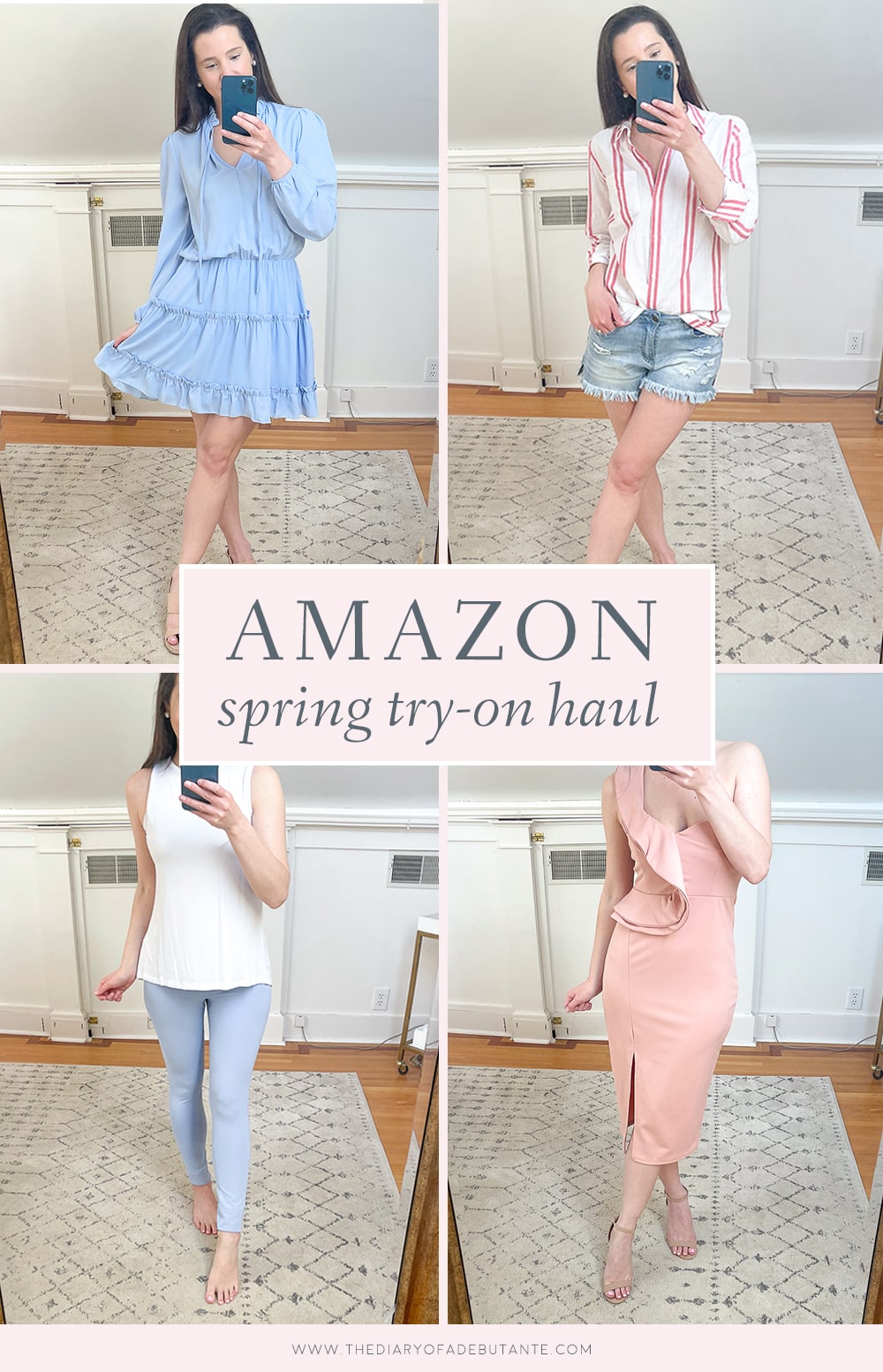 Affordable fashion blogger Stephanie Ziajka shares an Amazon spring try on haul on Diary of a Debutante