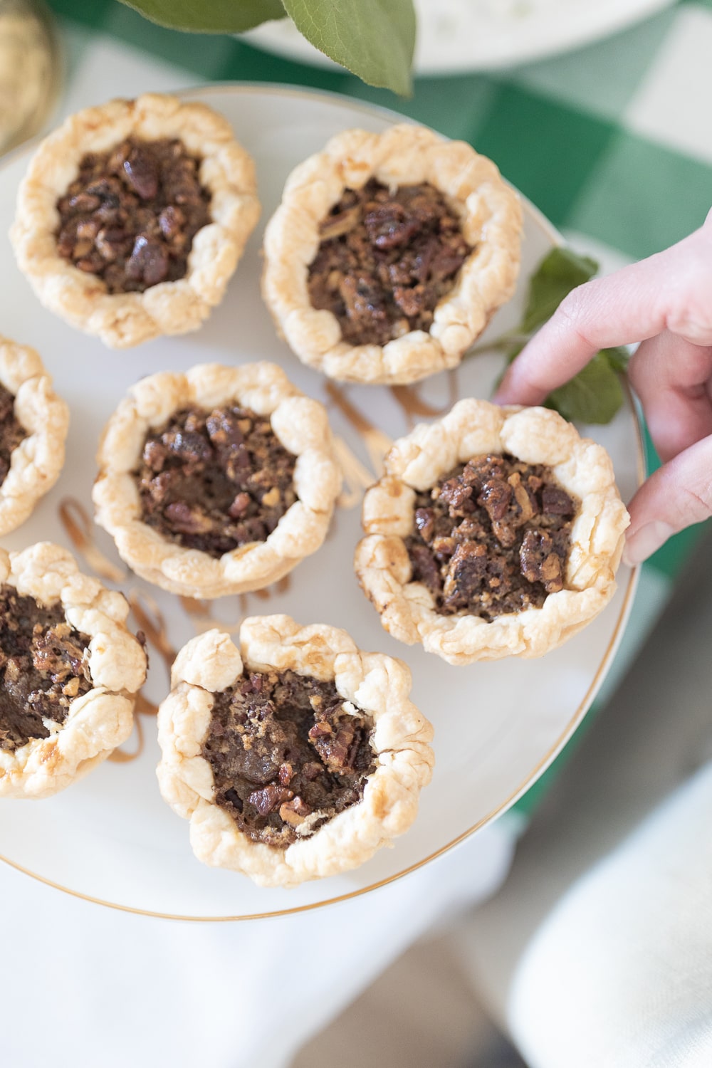 Southern blogger Stephanie Ziajka shares the best bourbon mini pecan pie recipe on Diary of a Debutante