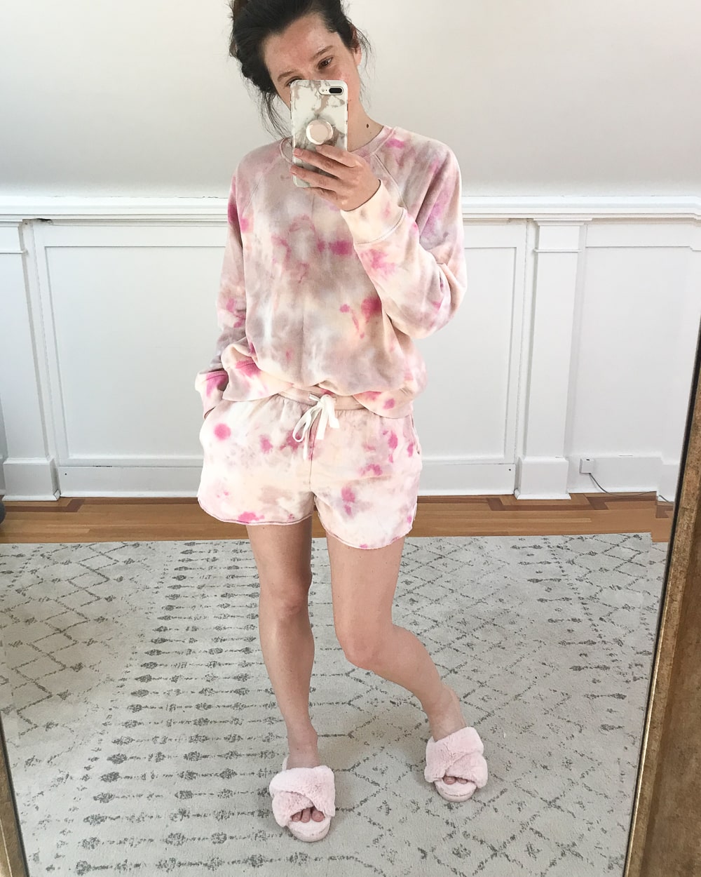 Amazon pink tie dye set tried on by affordable fashion blogger Stephanie Ziajka on Diary of a Debutante