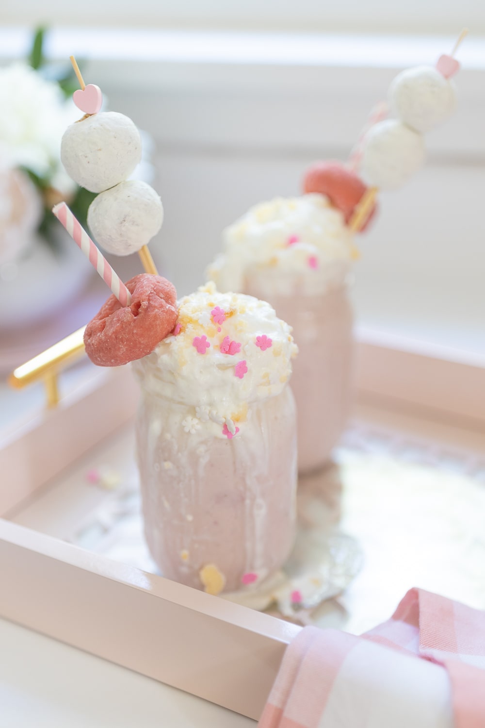 Strawberry shortcake shake recipe by blogger Stephanie Ziajka on Diary of a Debutante