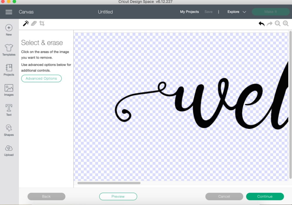Step two of how to upload your own graphics into Cricut Design Space from DIY blogger Stephanie Ziajka on Diary of a Debutante