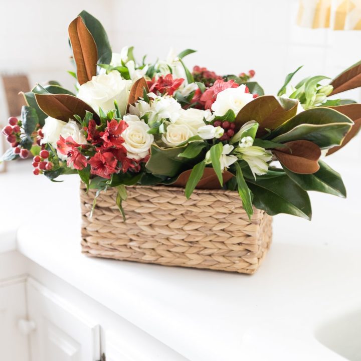 Thanksgiving flower centerpiece designed by blogger Stephanie Ziajka on Diary of a Debutante