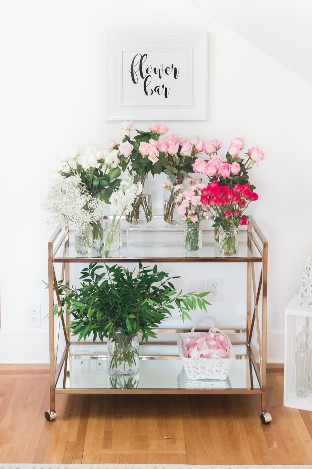 Flower bar bridal shower inspiration from blogger Stephanie Ziajka on Diary of a Debutante