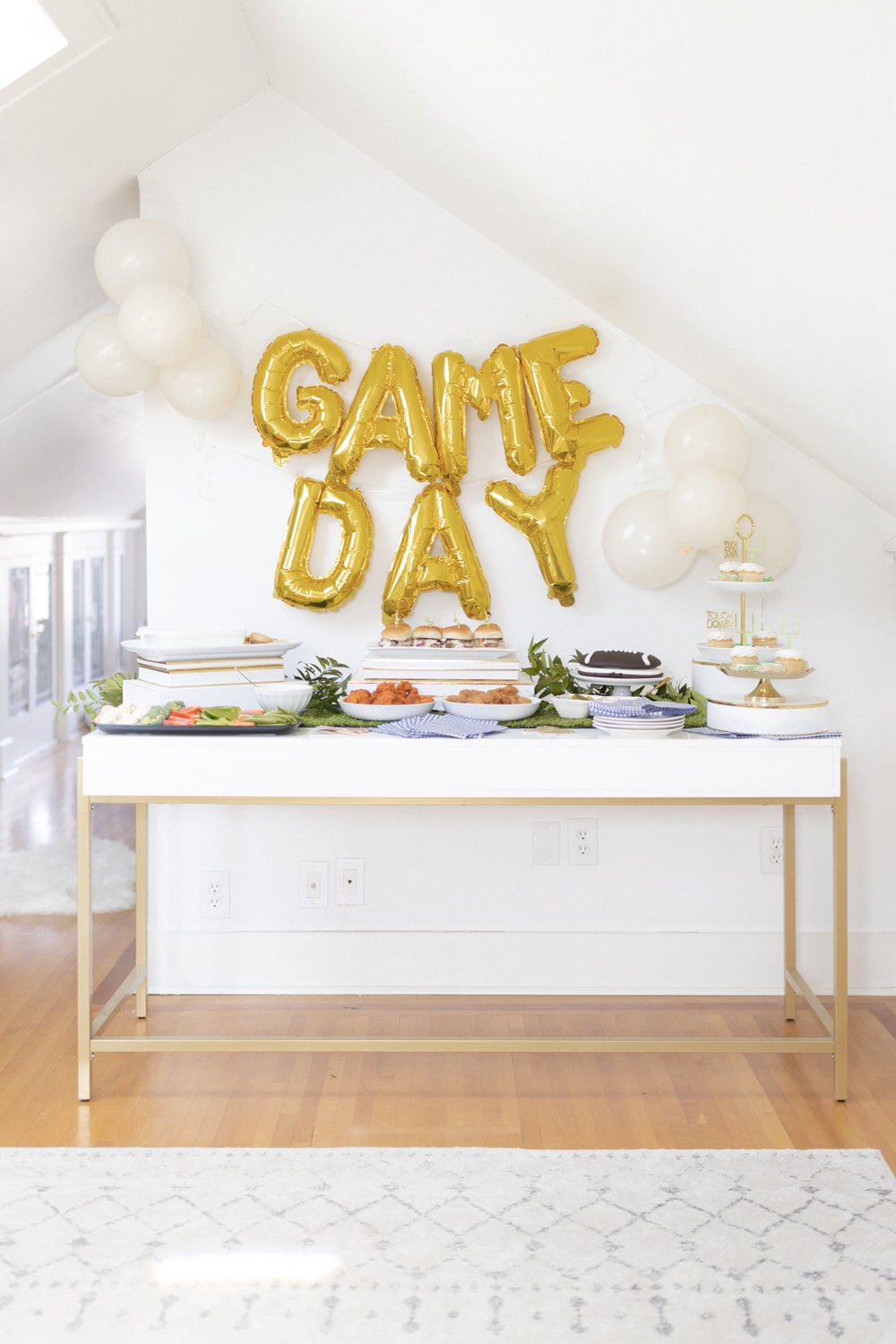Game day food spread created by blogger Stephanie Ziajka on Diary of a Debutante