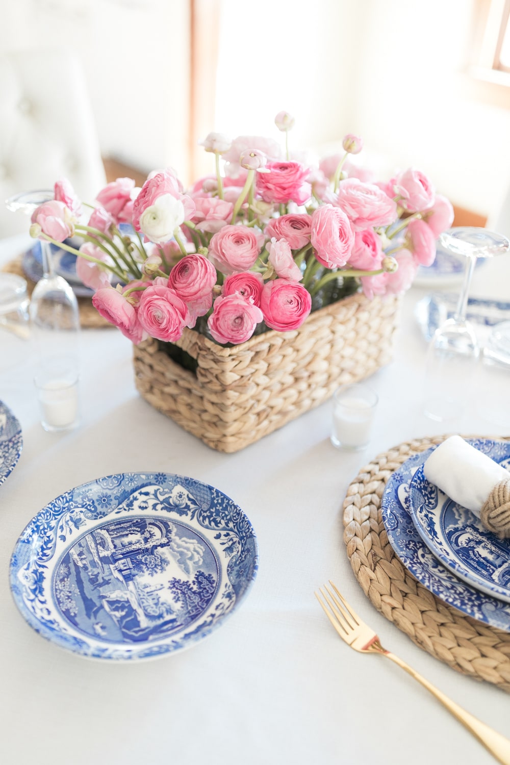Romantic table setting for two designed by blogger Stephanie Ziajka on Diary of a Debutante