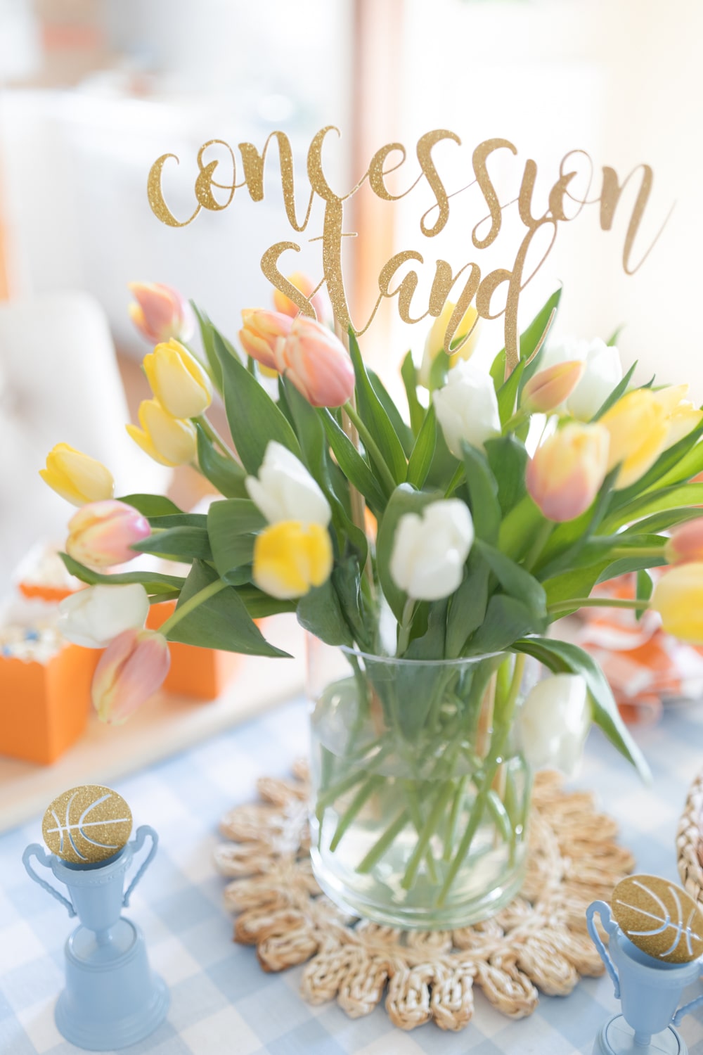 DIY concession stand centerpiece created by blogger Stephanie Ziajka on Diary of a Debutante