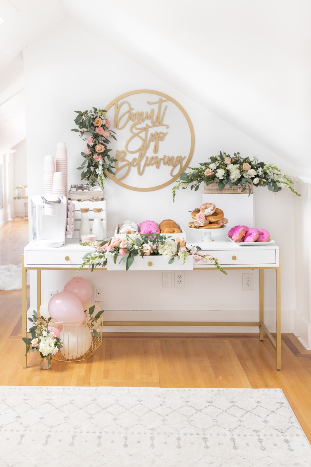 Donut theme party created by blogger Stephanie Ziajka on Diary of a Debutante