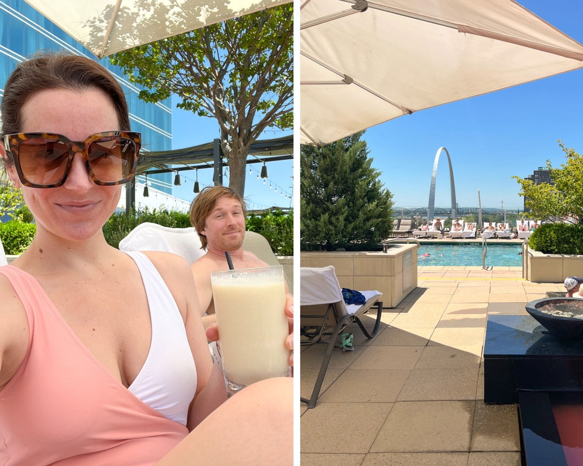 Blogger Stephanie Ziajka shares her experience at the Four Seasons Hotel St Louis pool on Diary of a Debutante